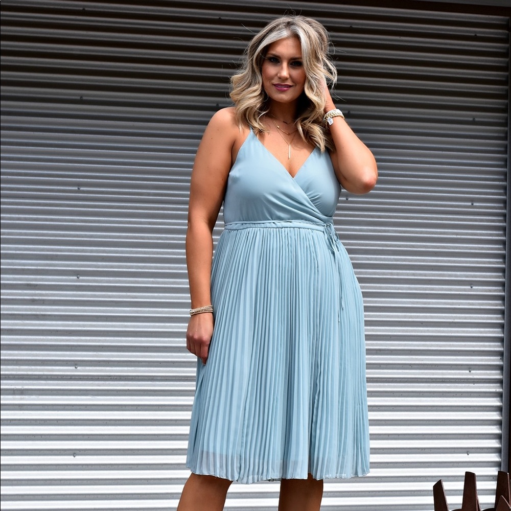 Blue Crossover Dress